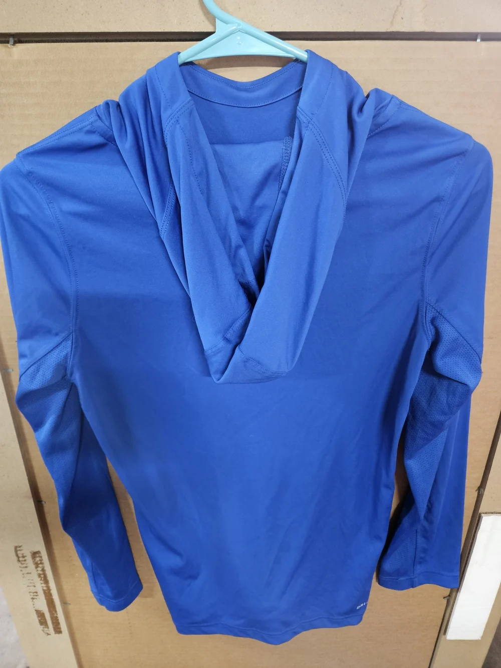 Nike Blue Long Sleeve Dri-FIT Top with Hoodie